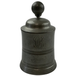 1898 Reed & Barton American Pewter Lidded Tankard w/ Gutty Ball Finial