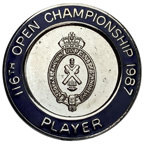 116th Open Championship 1987 Muirfield Player Contestant Badge - Jim Thorpe