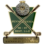 Lions Clubs International Pennsylvania District 14-E Arnold Palmer Commemorative Enamel Pin 1986-1987