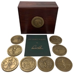 Limited Edition #126/240 Set - Eight Arnold Palmer My Eight Majors Bronze Finished Medals in Presentation Box