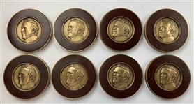 Limited Edition #126/240 Set - Eight Arnold Palmer My Eight Majors Bronze Finished Medals in Presentation Box