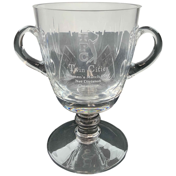 TPC Twin Cities Womens Match Play Net Division Champion Glass Trophy Cup