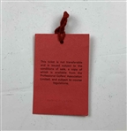1989 Johnnie Walker Ryder Cup Hospitality Admission Badge