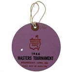1966 Masters Tournament Gallery Ticket Wednesday April 6th - Jack Nicklaus Win
