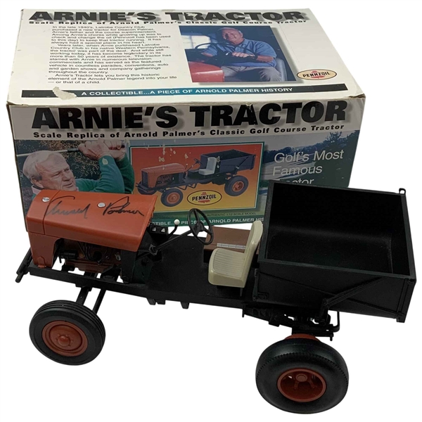 Arnold Palmer Signed 1:12 Scale Classic Pennzoil Golf Course Tractor JSA#CM93114 