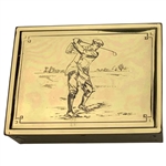 A.G. Spalding & Bros. Vintage Brass Lidded Humidor with Golfing Scene