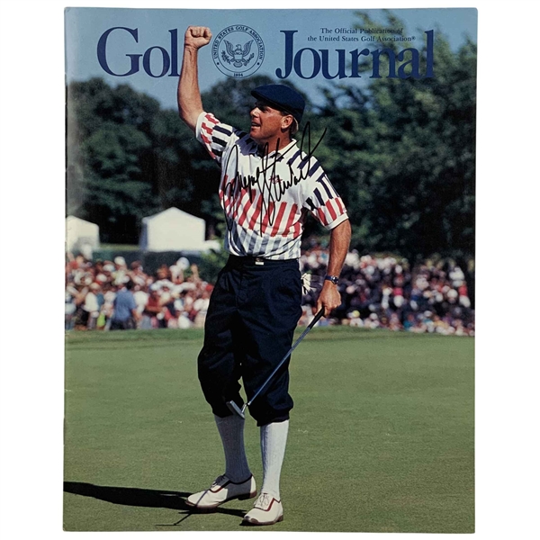 Payne Stewart Signed August 1991 Golf Journal Magazine JSA ALOA