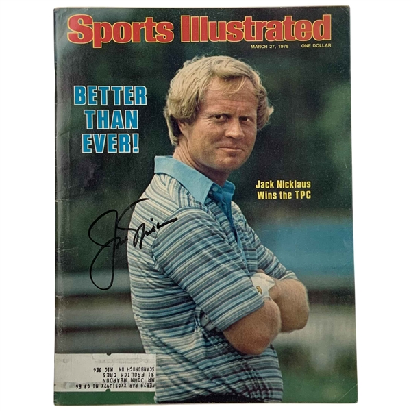 Jack Nicklaus Signed Sports Illustrated Magazine March 27 1978 JSA ALOA