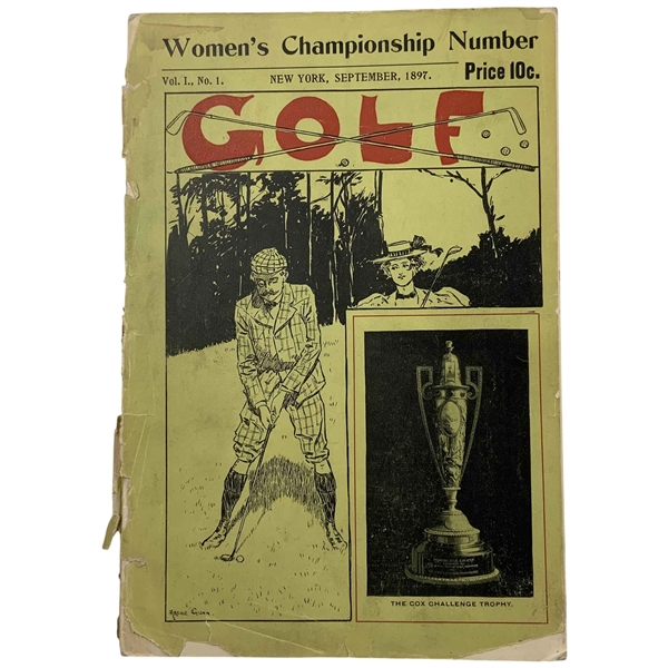1897 Golf Magazine. Vol. I, No. 1. Josiah Newman, September - Inaugural Issue