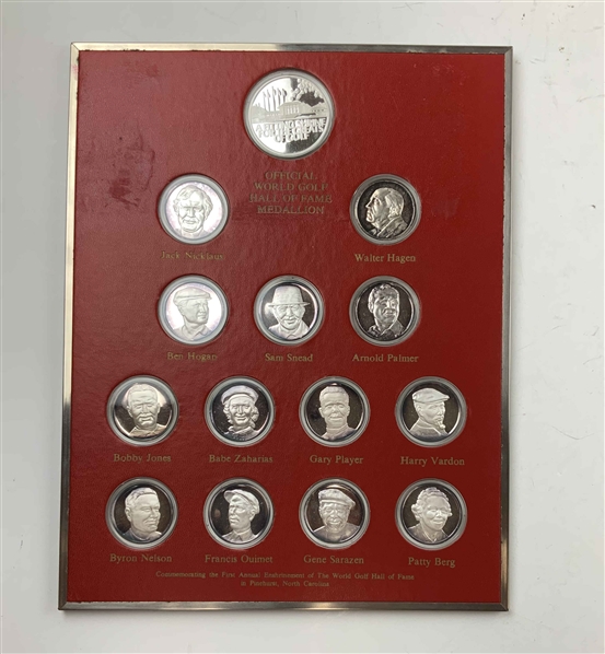 1974 World Golf Hall of Fame .999 Fine Silver Coin Hamilton Mint Collection Set