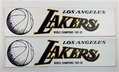 A Collection of Los Angeles Lakers Memorabilia Including Signed Sports Illustrated Magazines and Promotional Items