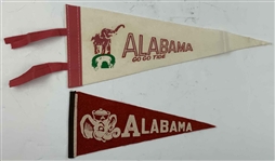 Paul Bear Bryant Signed Alabama Crimson Tide 1974 Schedule Handkerchief and Pennant Collection JSA ALOA