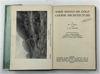 Colt, H. S. and C. H. Alison. Some Essays on Golf-Course Architecture. Country Life, 1920. First Edition (DJ)