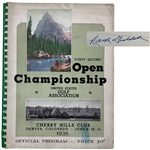 Champ Ralph Guldahl Signed 1938 US Open Golf Championship Official Program JSA ALOA
