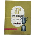 1947 US Open Championship at St. Louis Country Club Official Program - Lew Worsham Winner

