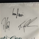 Capt. Arnold Palmer & Winning US Team Signed 1996 Presidents Cup Flag Presentation - Framed JSA #29576