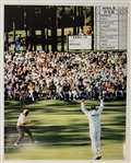 Jack Nicklaus Signed 1986 Masters Tournament Commemorative Scorecard Display JSA ALOA
