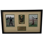 Ben Hogan Signed Mueller Card Tribute Collage - Framed JSA ALOA