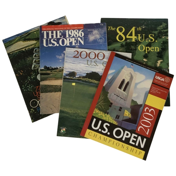 A Group of Five U.S. Open Championship Golf Programs and Publications 1972-2003