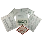 Collection of 1985 Masters Tournament Official Ephemera and Admittance Decals