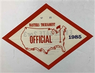Collection of 1985 Masters Tournament Official Ephemera and Admittance Decals