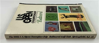 1980 US Open Championship at Baltusrol Program - Jack Win