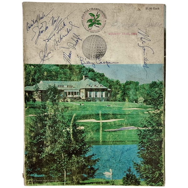 Multi Signed 1965 PGA Championship Laurel Valley Official Program JSA ALOA