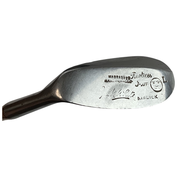 Jack White Rustless Iron Niblick Golf Club with Hickory Shaft