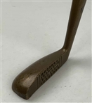 Antique Scottish Patrick of Leven Brass Head Hickory Shaft Putter