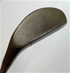 A Pair of Antique Brass Head Putter Golf Clubs with Hickory Shafts
