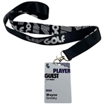 Wayne Gretzkys 2024 LIV Golf Player Guest Credential ID Badge Worn at DJs LV Win