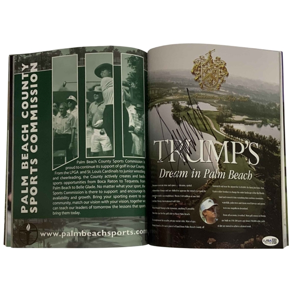 Donald Trump Signed 2001 Trump International LPGA Golf Program w/ Others JSA #