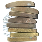 A Collection of Eight Vintage Acushnet Bulls Eye Brass Headed Putters Designed by John Reuter Jr