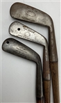 Collection of Eleven Antique Hickory Shafted Golf Clubs Including A. Duncan and Anderson Anstruther