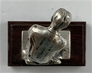 Silvered Metal Golf Trophy for the W. H. G. C. Sam Amziano Tournament 1976