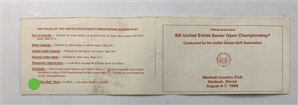 Arnold Palmer & Chi Chi Rodriguez Signed 1988 US Senior Open Tournament Used Scorecard