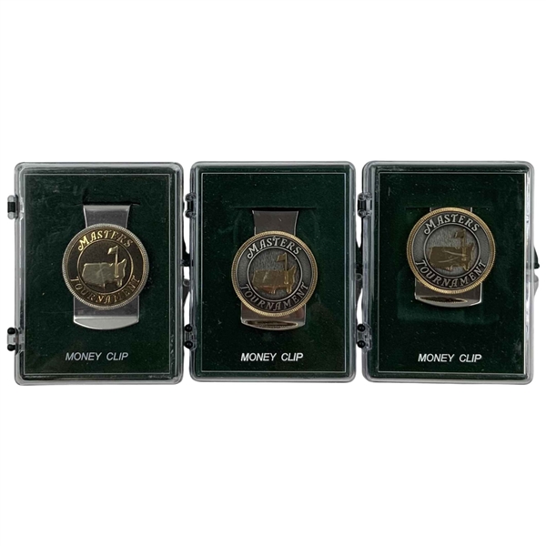 Three Masters Tournament Money Clips in Presentation Cases