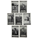 A Group of Seven 1923 Cope Brothers and Company Golf Strokes Kenilworth Cigarette Cards