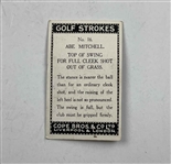 A Group of Seven 1923 Cope Brothers and Company Golf Strokes Kenilworth Cigarette Cards