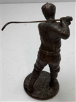 Vtg Harry Vardon Likeness Bronze Mid-Swing Golfer Figure