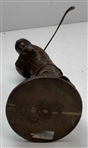 Vtg Harry Vardon Likeness Bronze Mid-Swing Golfer Figure