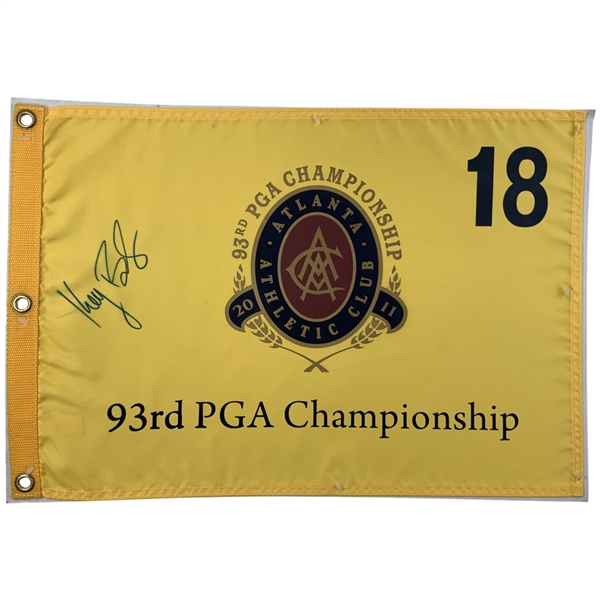 Keegan Bradley Signed 93rd PGA Championship Flag JSA ALOA