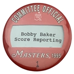 1995 Masters Tournament Committee Official Badge Low #1(!) - Tiger Woods Masters Debut