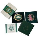 Two Augusta National Golf Club 24 Karat Gold Finish Commemorative Holiday Ornaments