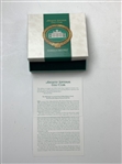 Two Augusta National Golf Club 24 Karat Gold Finish Commemorative Holiday Ornaments
