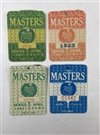 A Collection of Nine Masters Tournament Series Badges 1980-1989 Less 1986
