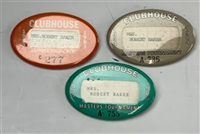 A Collection of Seventeen Masters Tournament Clubhouse Badges Issued to Mrs. Robert Baker 1968-1988