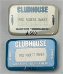 A Collection of Seventeen Masters Tournament Clubhouse Badges Issued to Mrs. Robert Baker 1968-1988