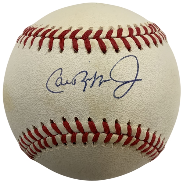 Cal Ripken Jr. Signed Rawlings Official AL Bobby Brown Baseball JSA ALOA