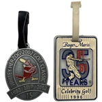 Two Commemorative St. Louis Cardinals Celebrity Golf Bag Tags